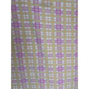 Baby Blanket Pink & Yellow Plaid, Mini Floral Print Butterflies 28x32